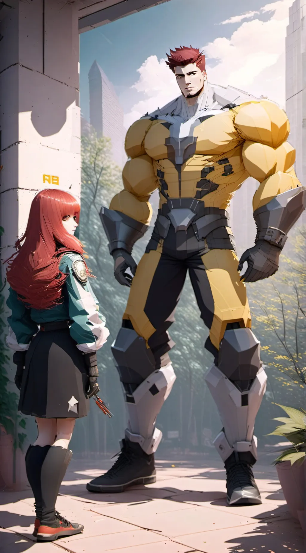 ai character: Titan Drill Man background