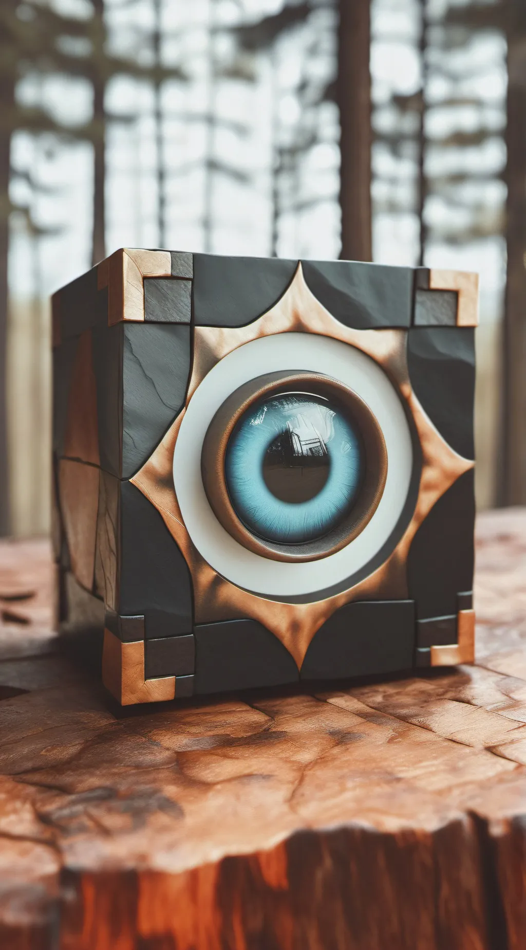 ai character: EYE-CUBE background