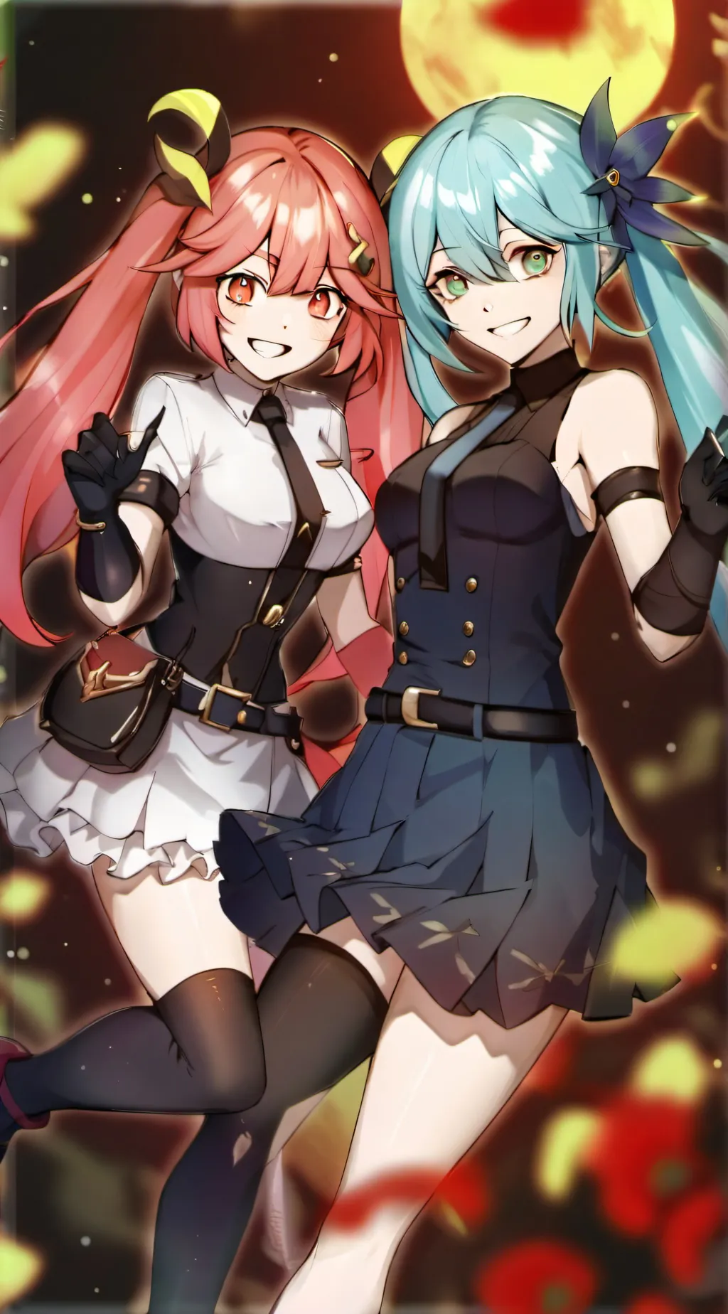 ai character: mikuu and teto background