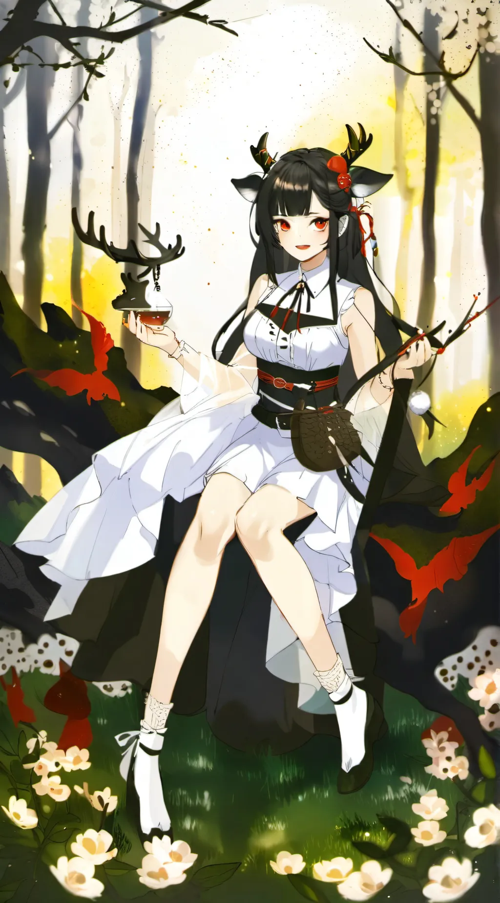 ai character: HH And SpongeBob  background