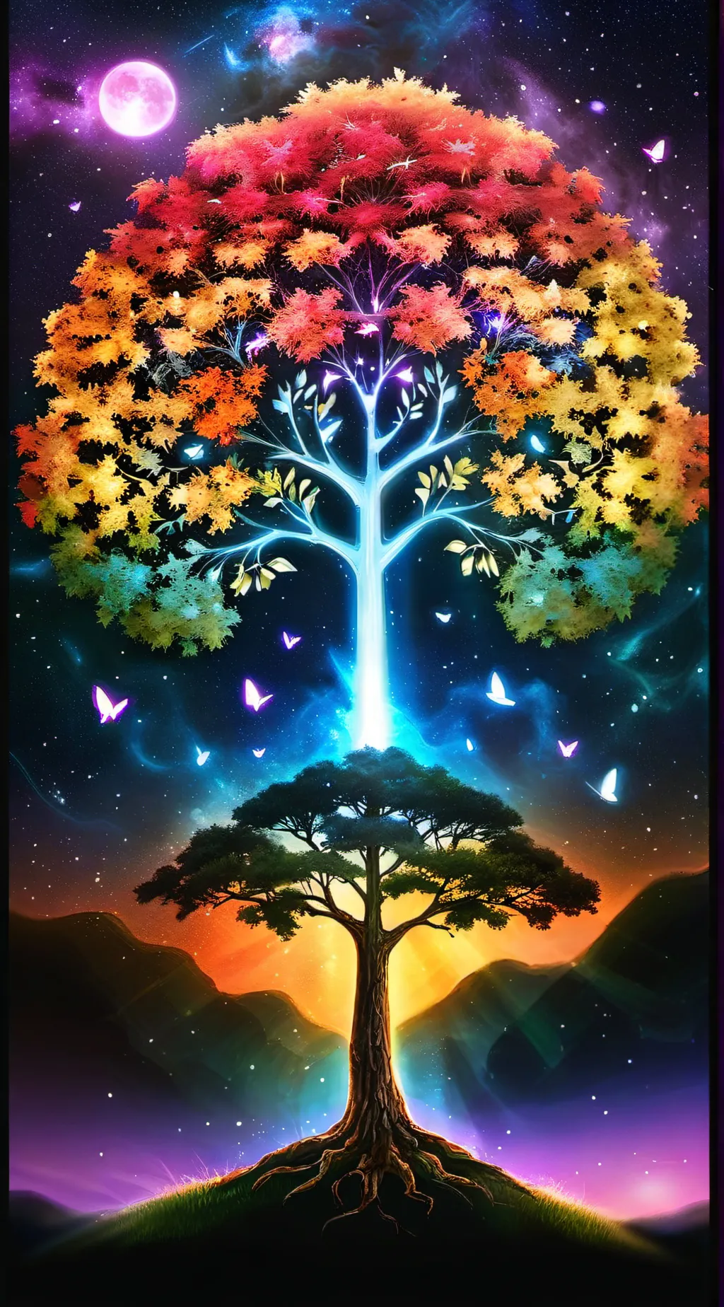 ai character: Moon x Monty x Lun background