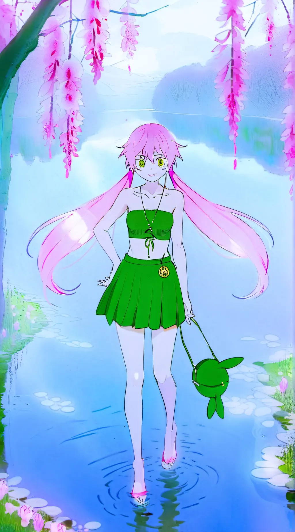ai character: karona Willow 🇮🇪💗🍀 background