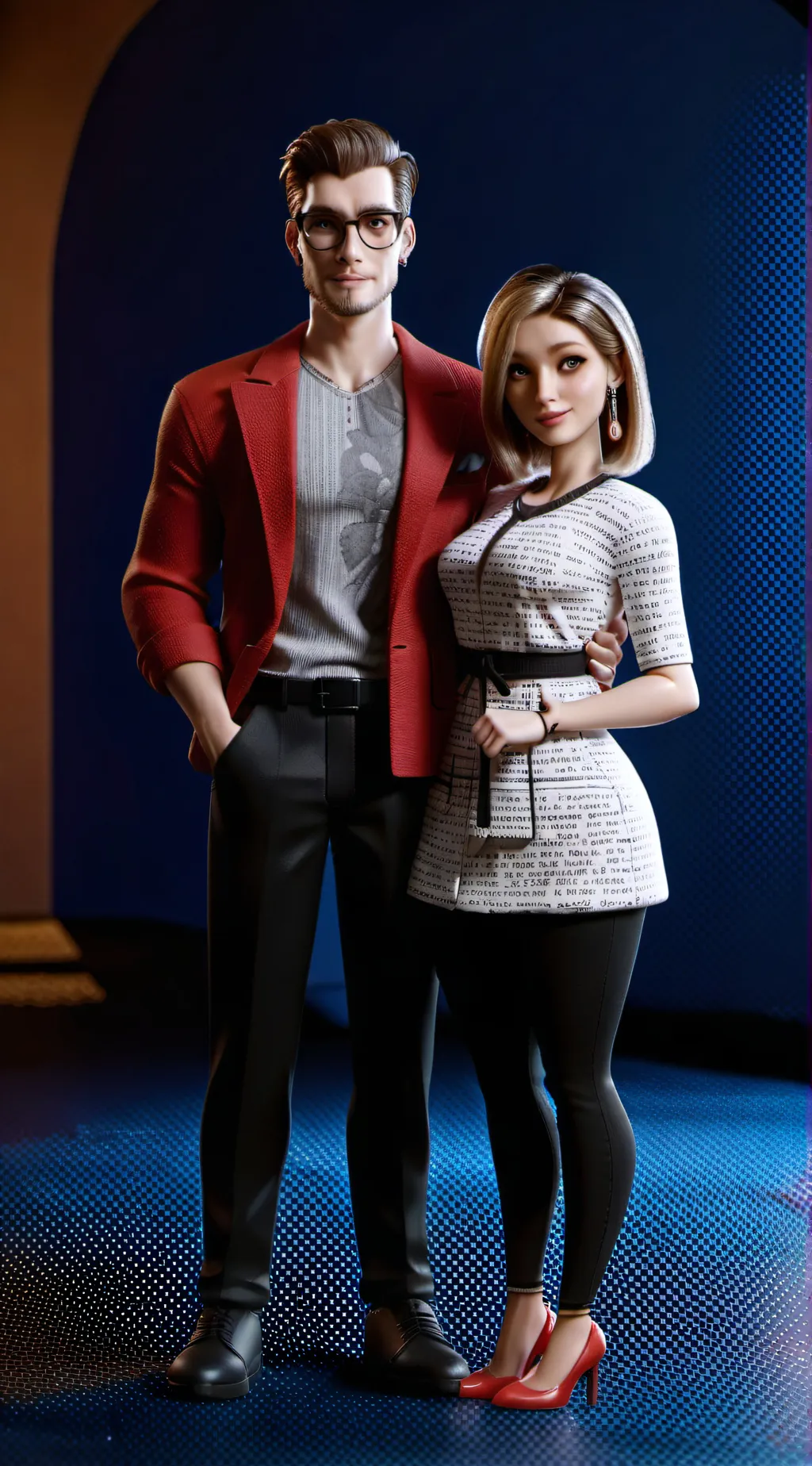 ai character: Gene and Dana  background