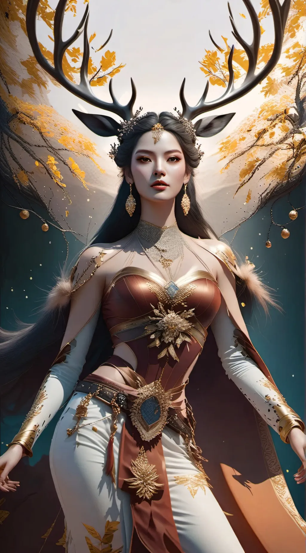 ai character: queen Even background