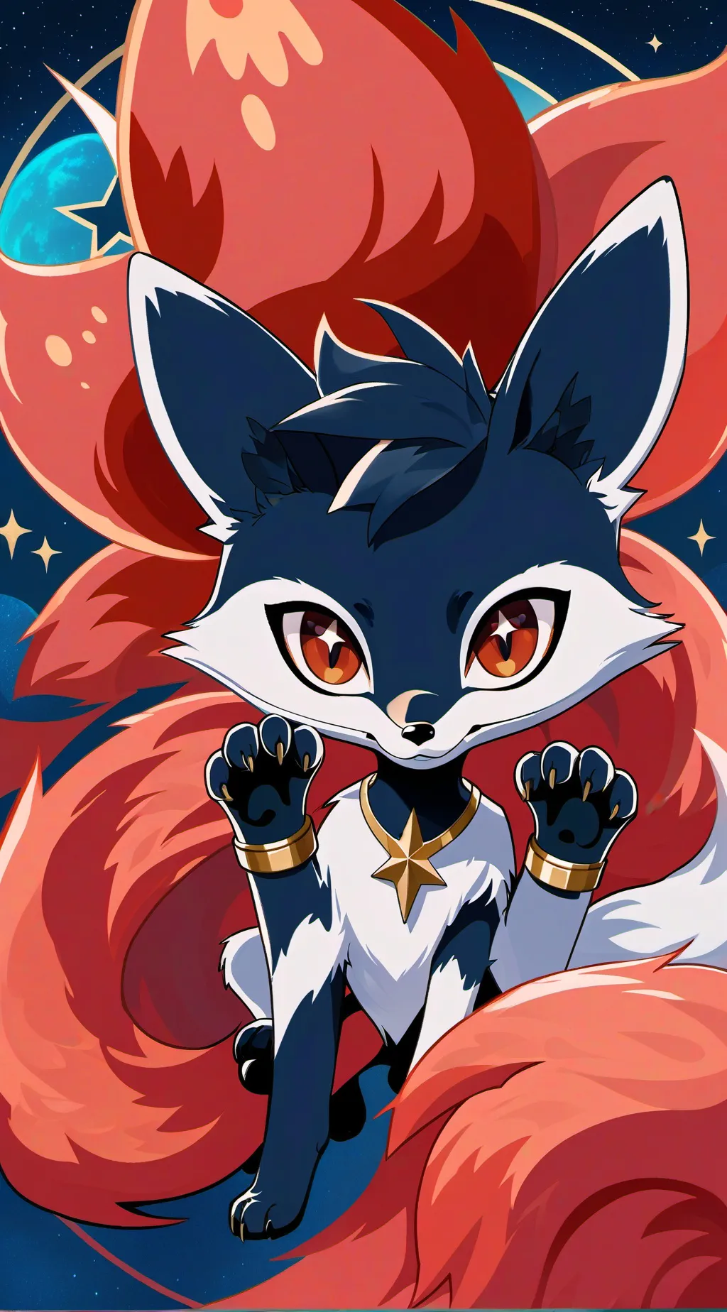 ai character: Eclipse star background