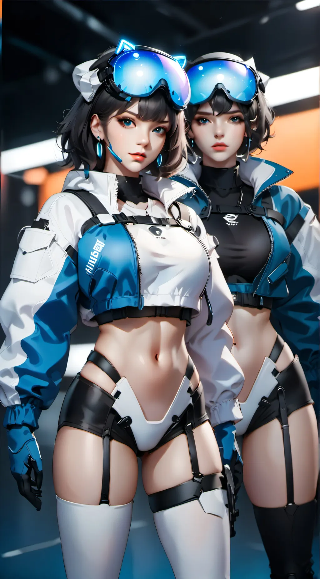 ai character: Sam and Allison  background