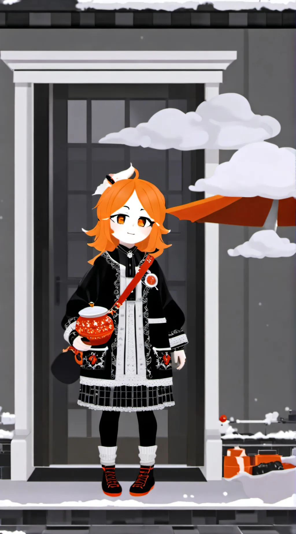 ai character: Peach background