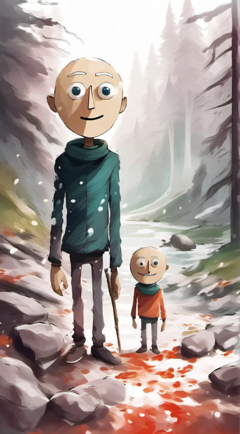 ai character: Art vs granny background