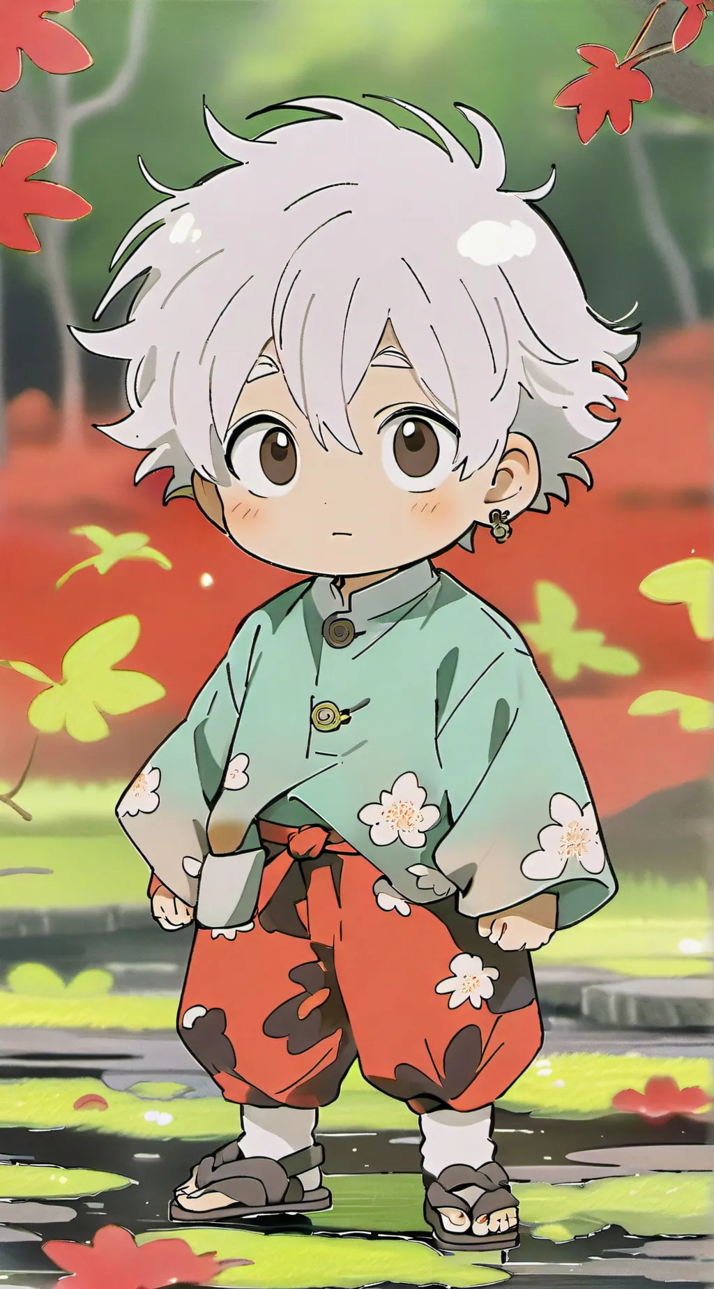 ai character: chibi gojo background