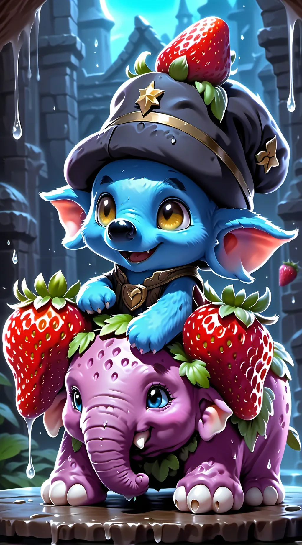 ai character: Smurf cat background