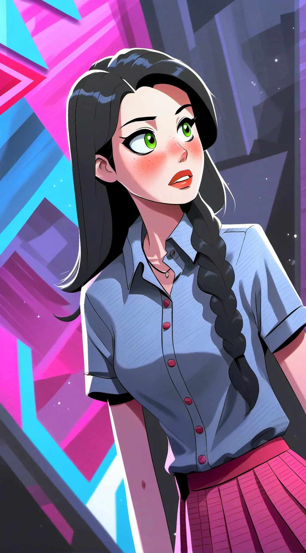 ai character: emo girlfriend background