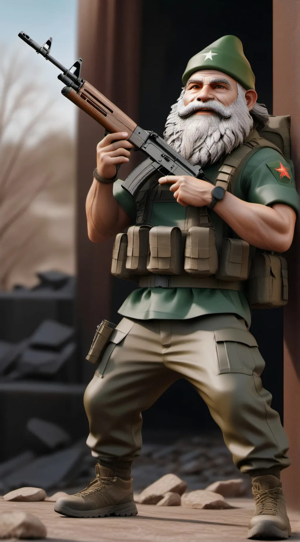 ai character: Commando Mainard background