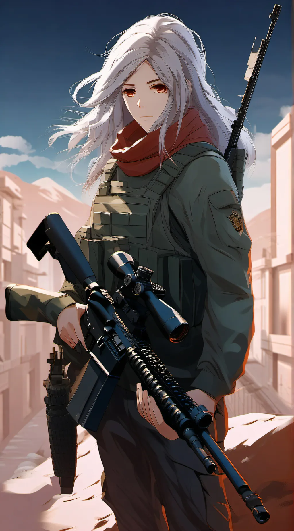 ai character: female sniper background