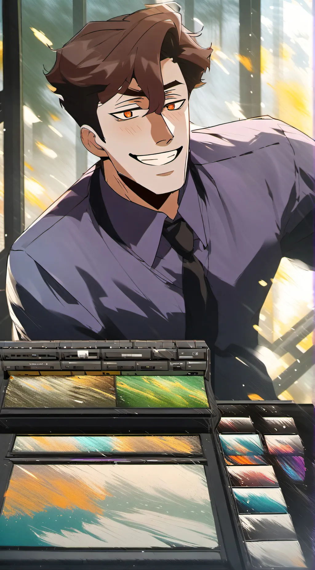 ai character: Micheal afton background