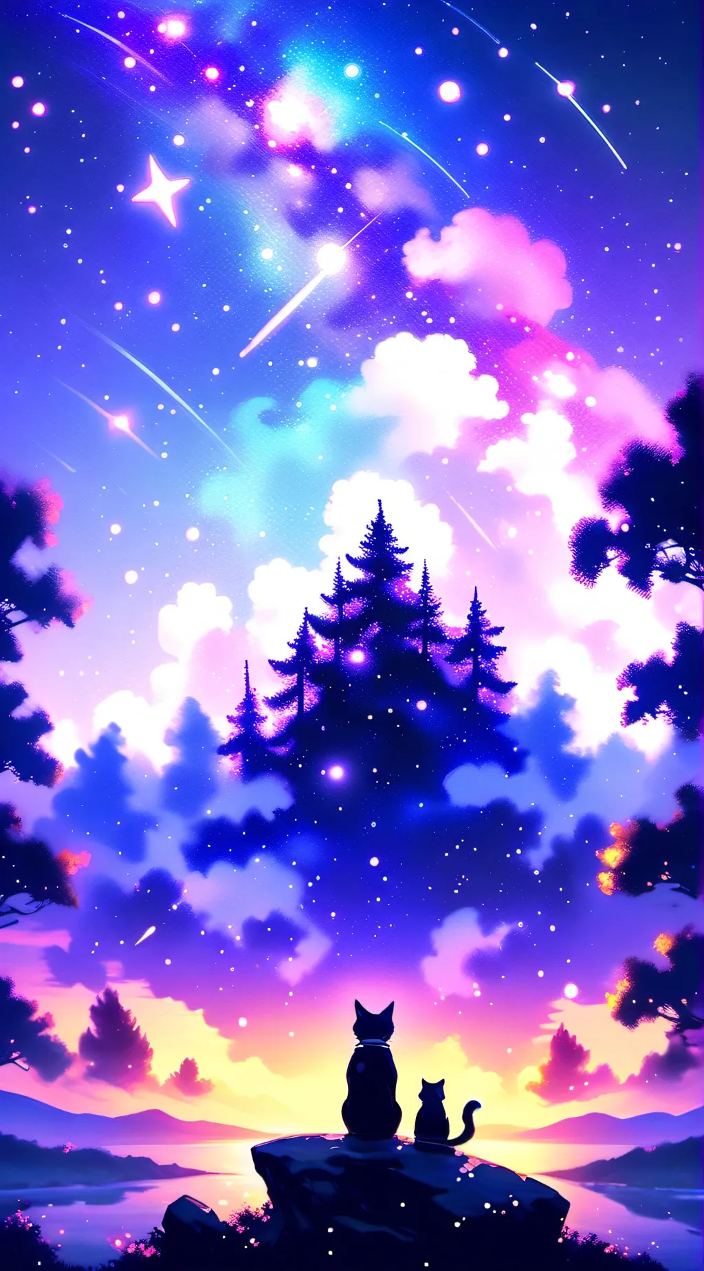 ai character: smiling critters background