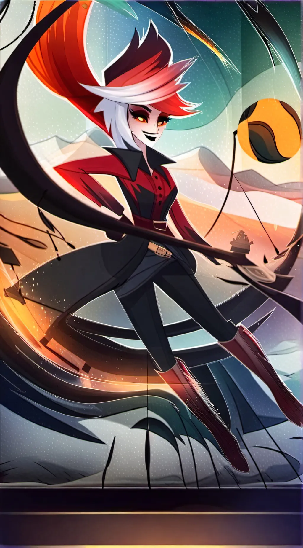 ai character: Radioapple? background