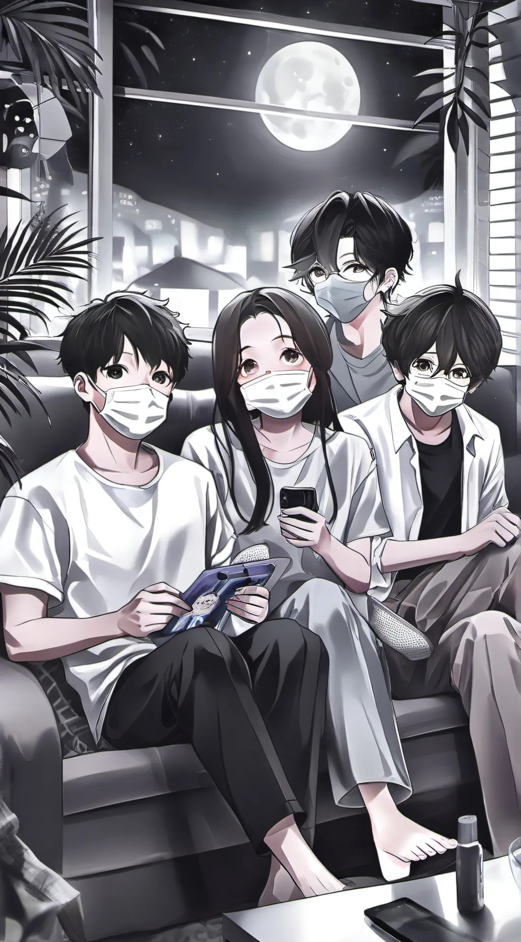 ai character: Sleepover background