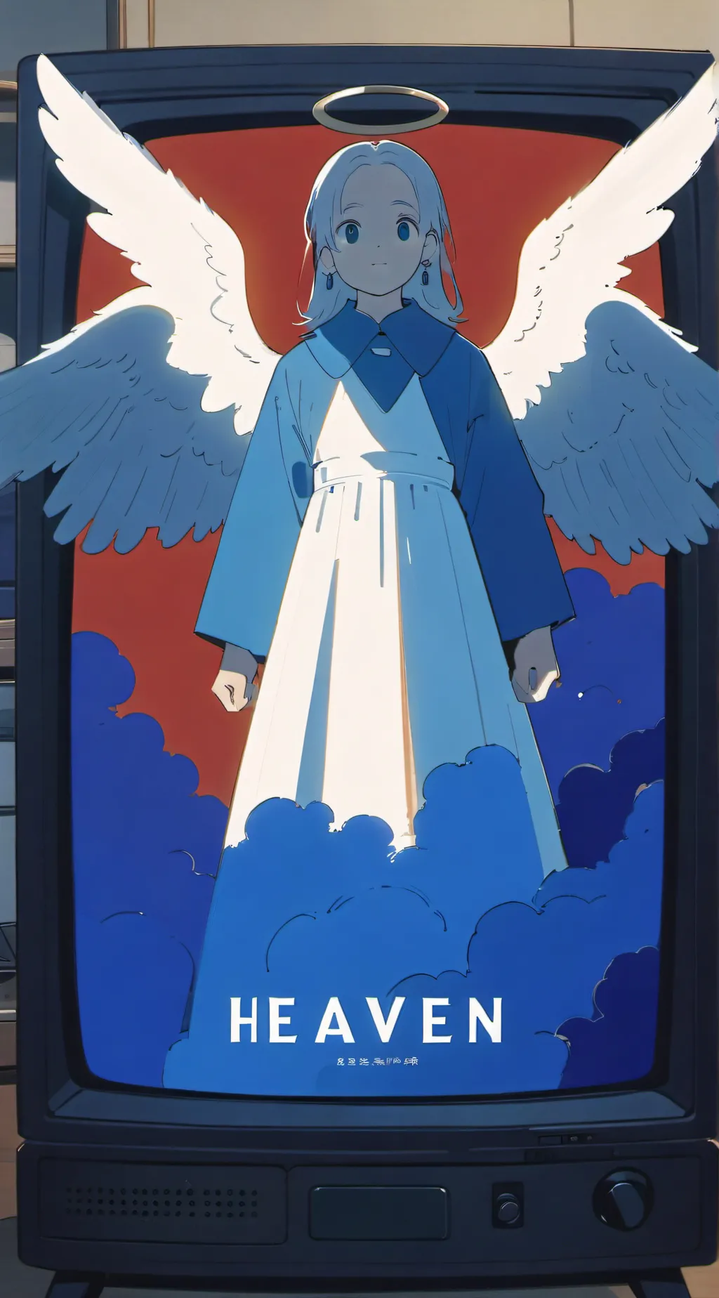 ai character: HEAVEN SAYS... background