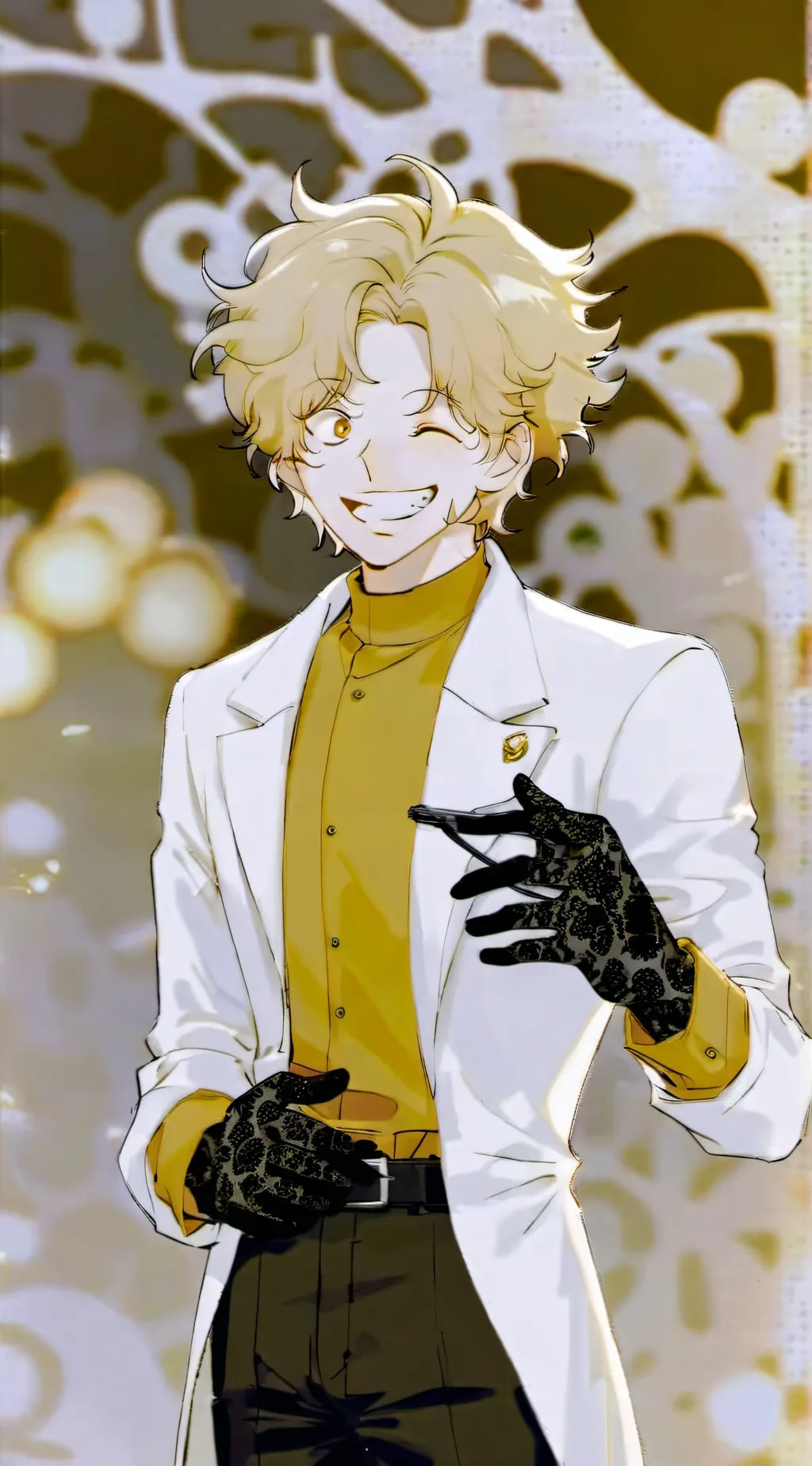 ai character: HUMAN BILL CIPHER background