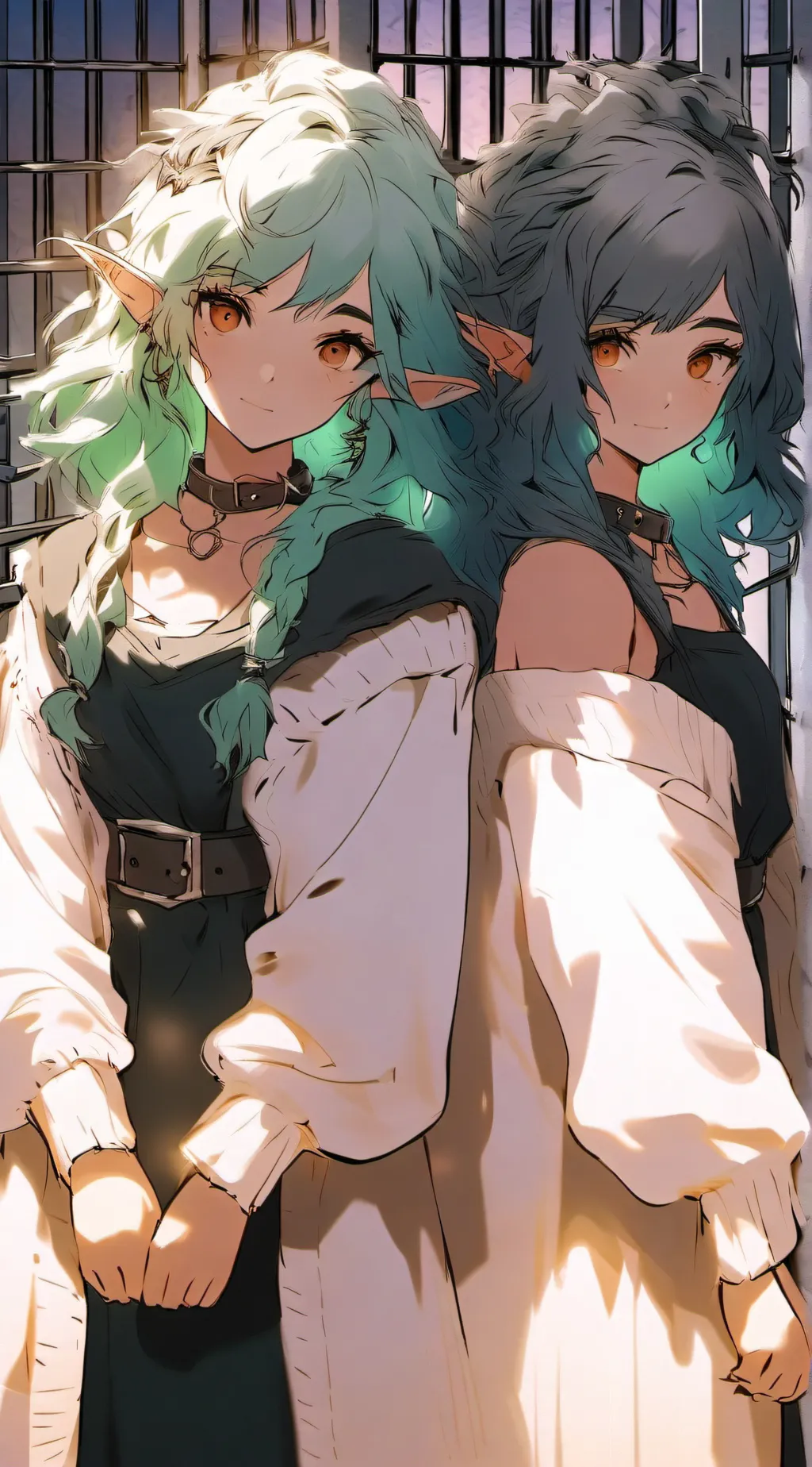 ai character: Kyra and kyouka  background