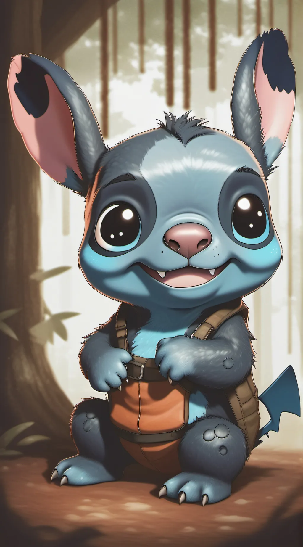 ai character: Stitch background