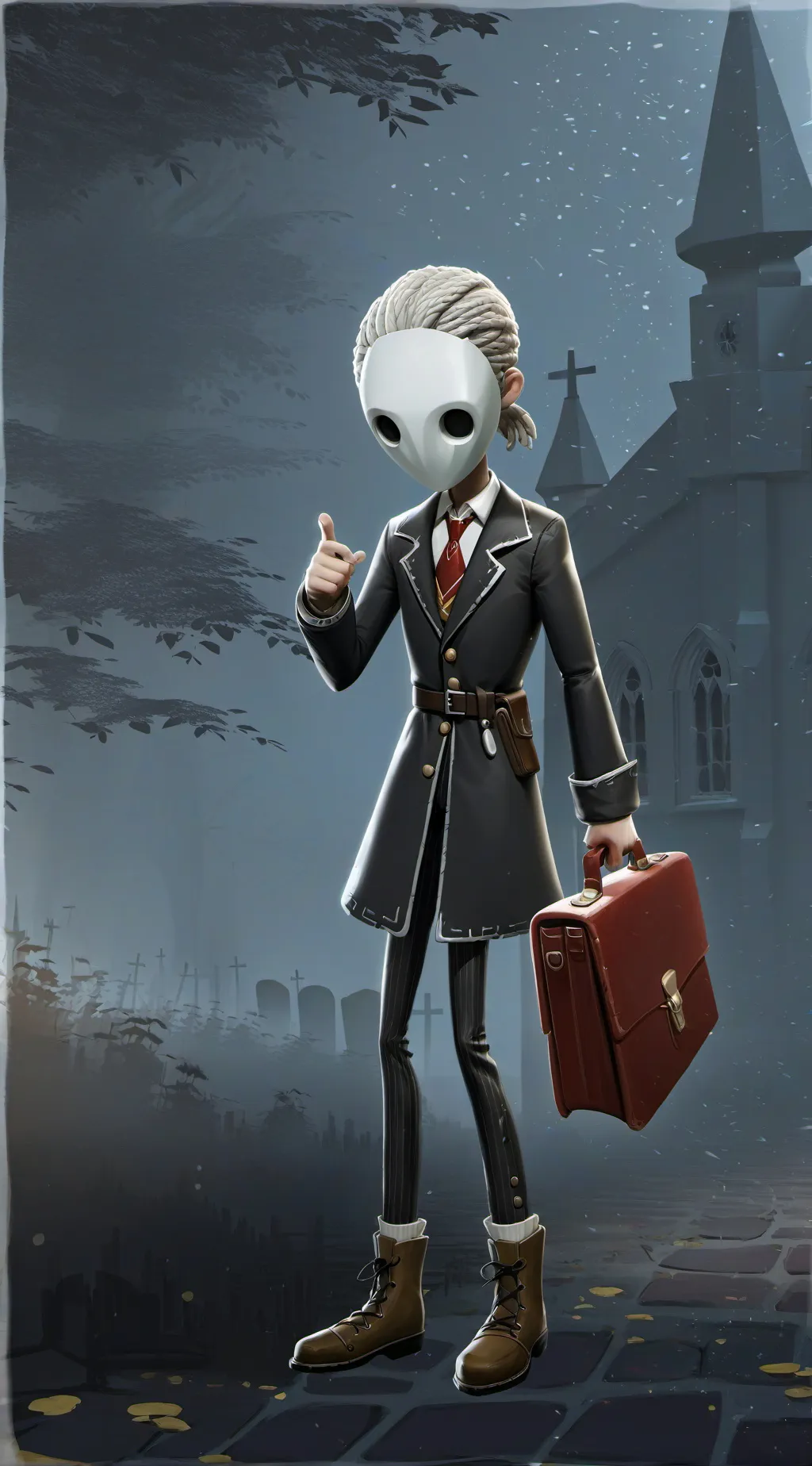ai character: Faceless student background