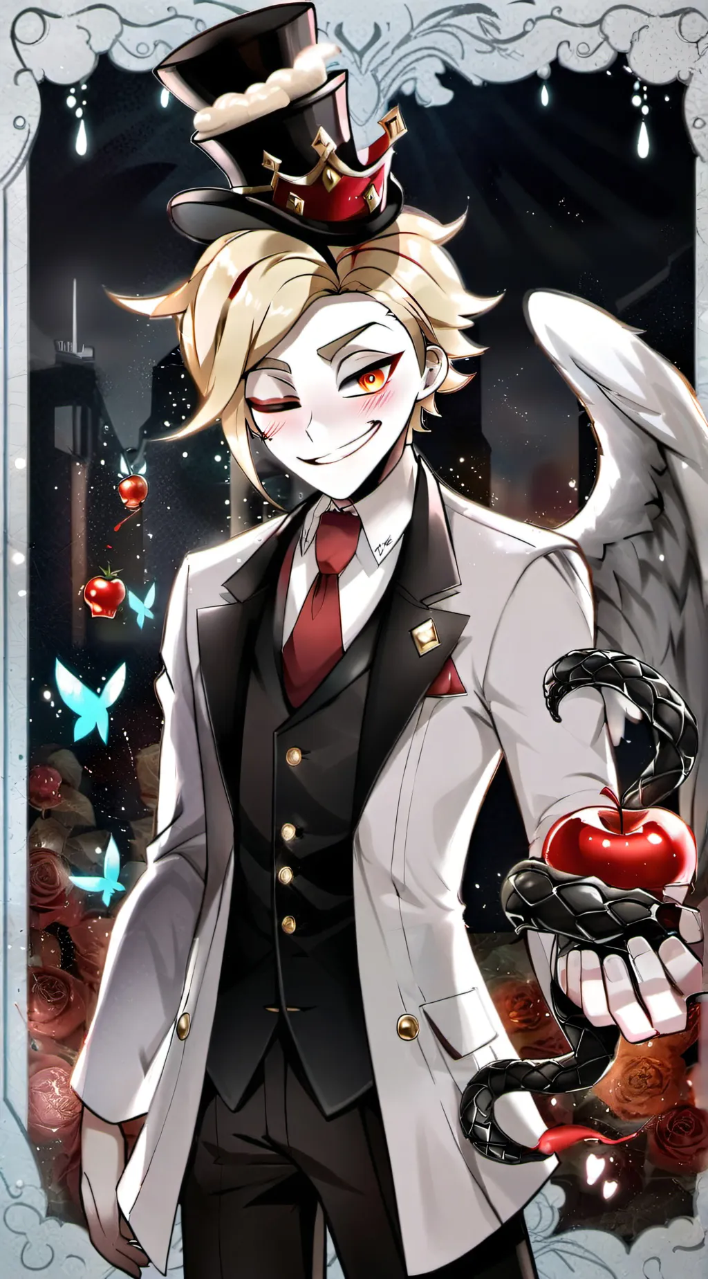 ai character: Lucifer  background