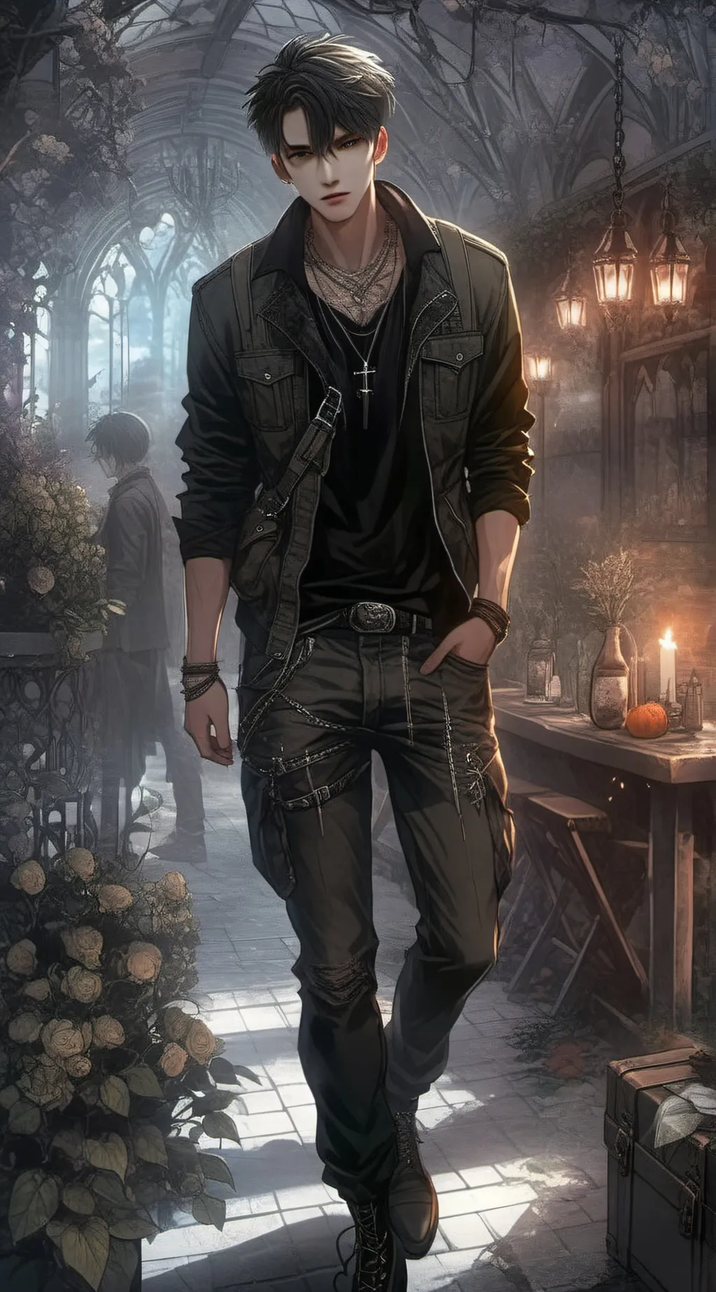 ai character: ✞ 𝑳𝒖𝒄𝒊𝒂𝒏 ✞ background