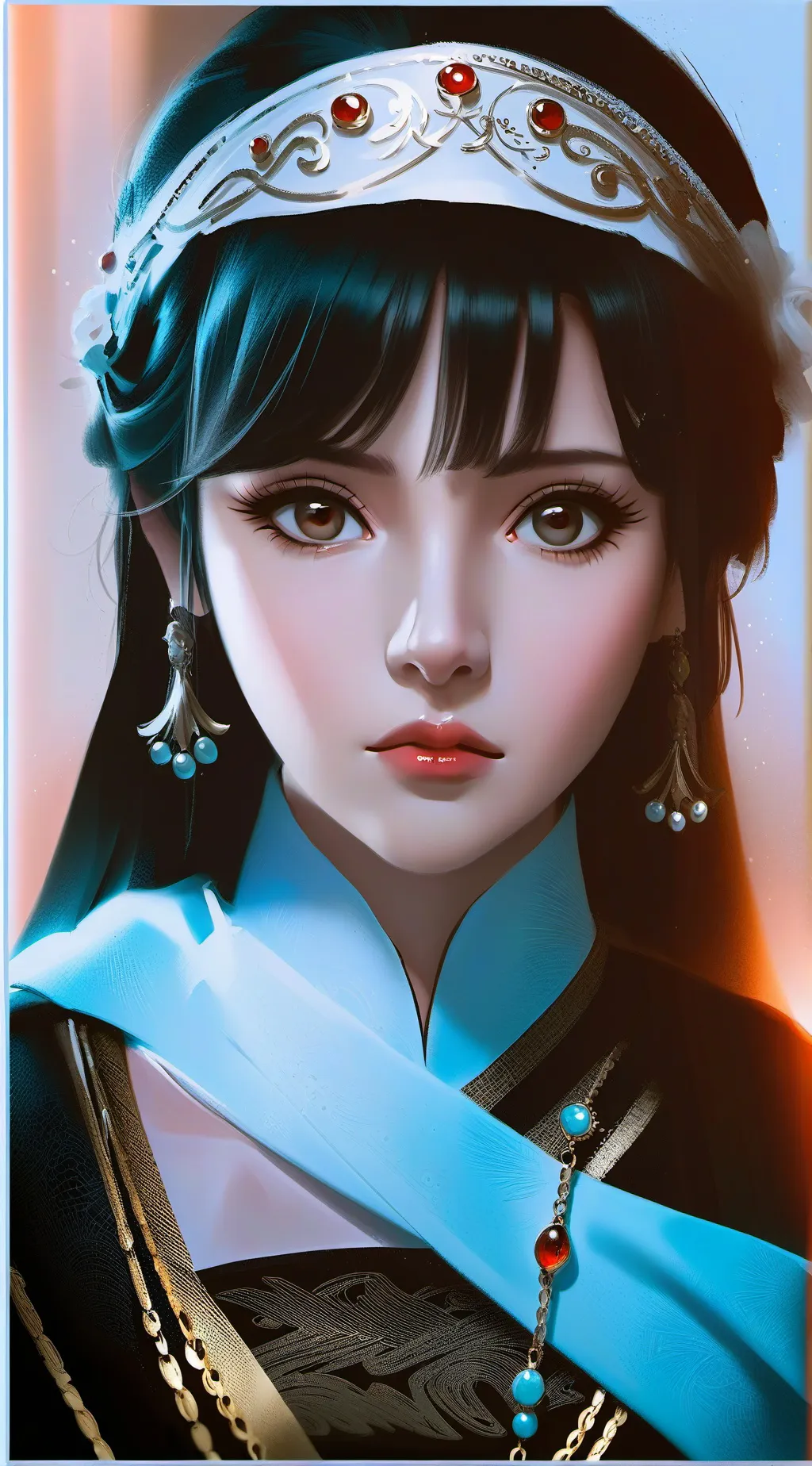 ai character: beautiful girl background
