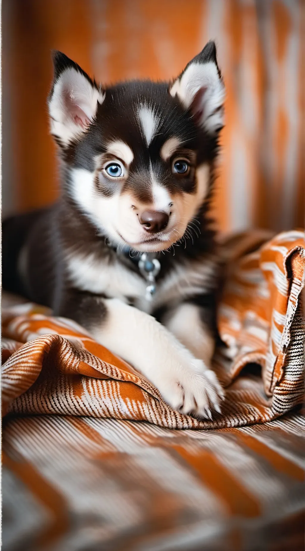 ai character: Baby Husky background