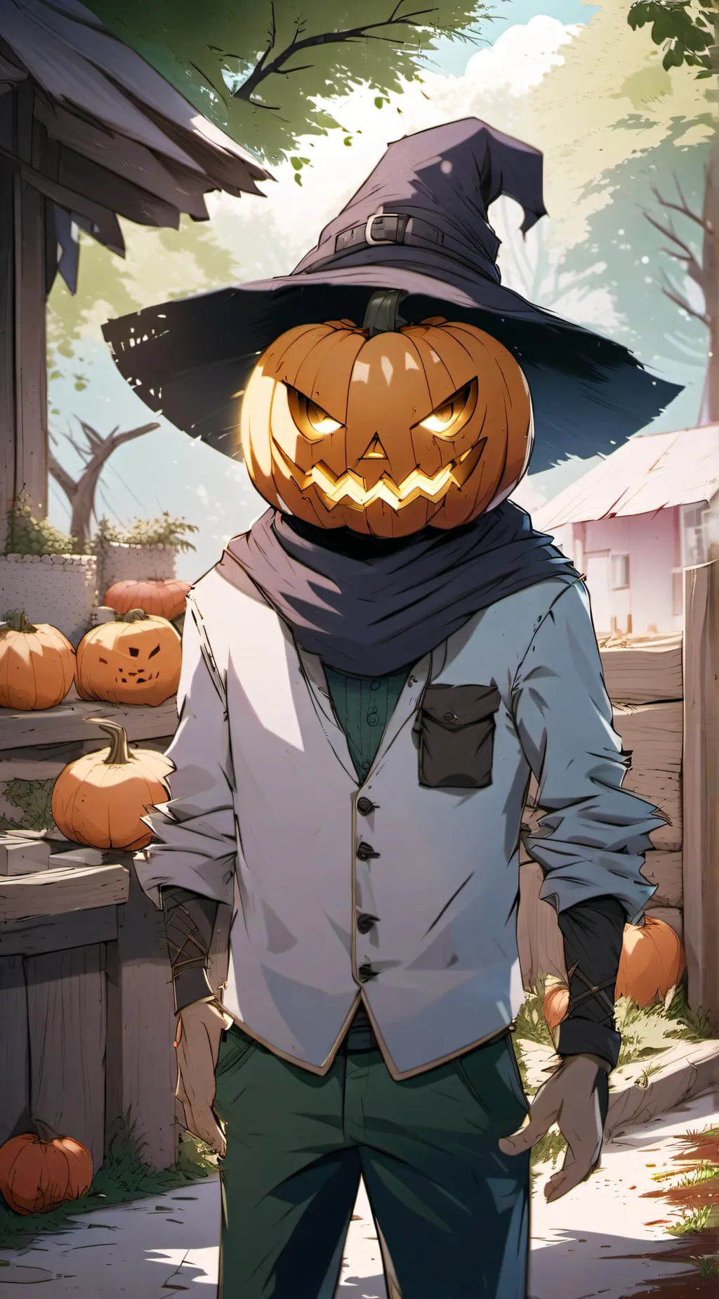 ai character: Pumpkin  background