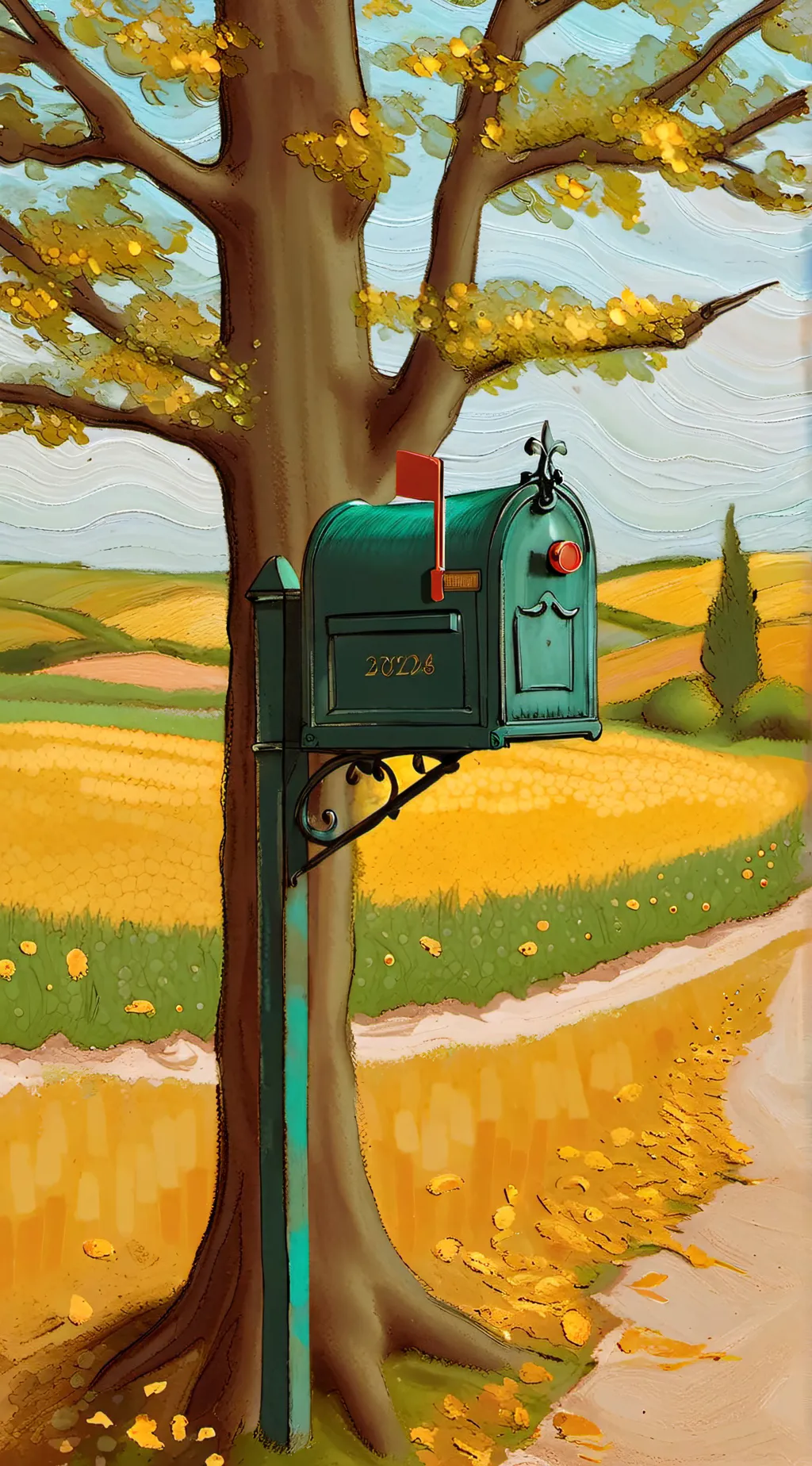 ai character: Mailbox background