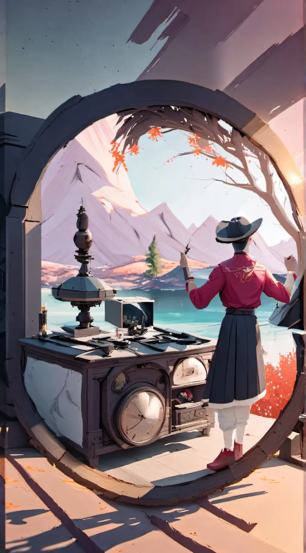 ai character: smiling critters  background