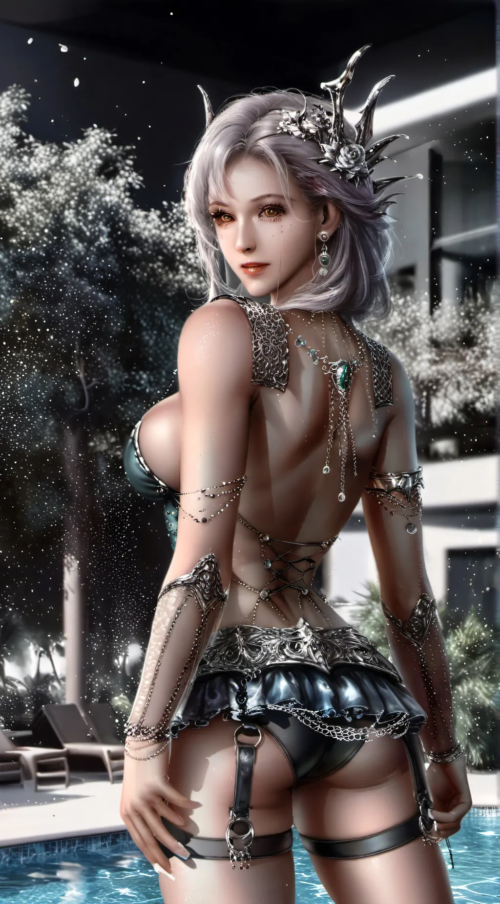 ai character: Lavender background