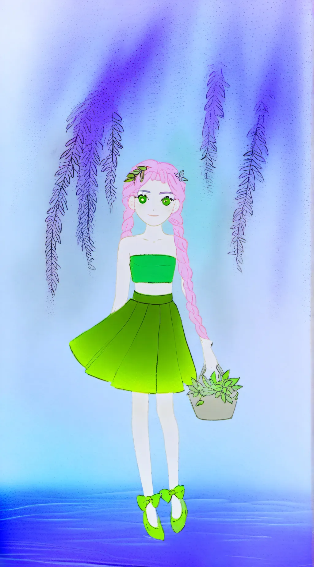 ai character: karona Willow ❤️💕 background