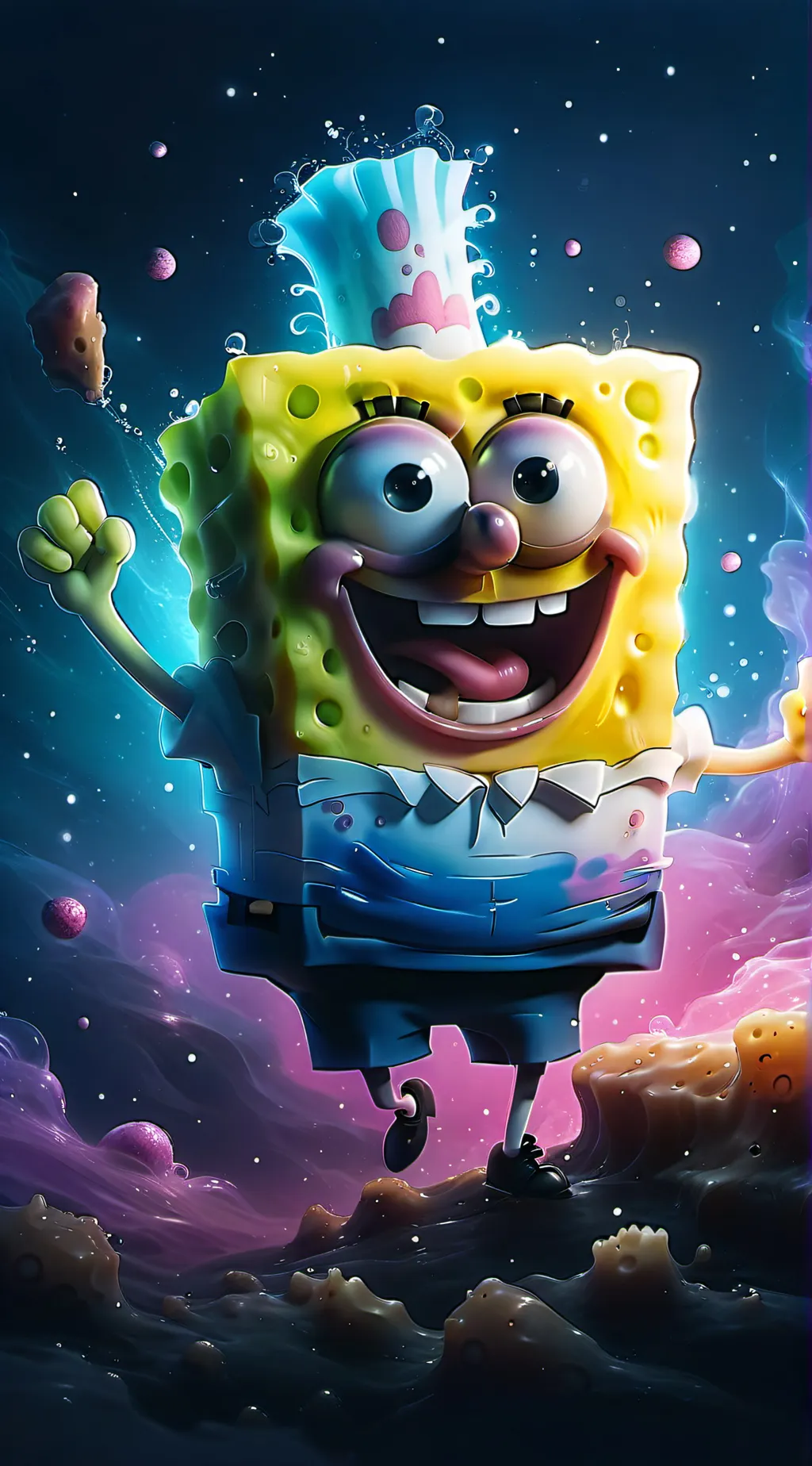 ai character: spongbob addition background