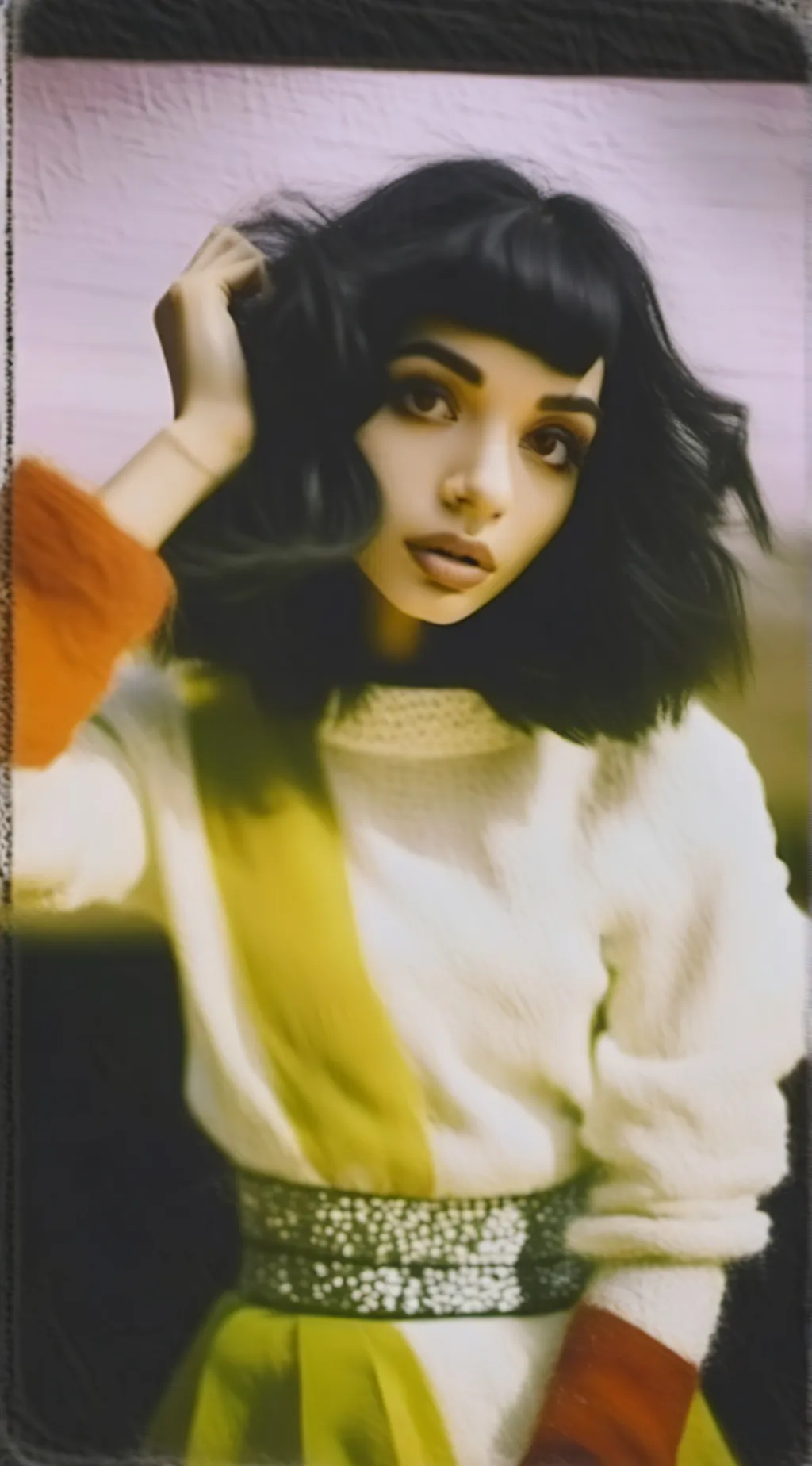 ai character: Melanie Martinez  background