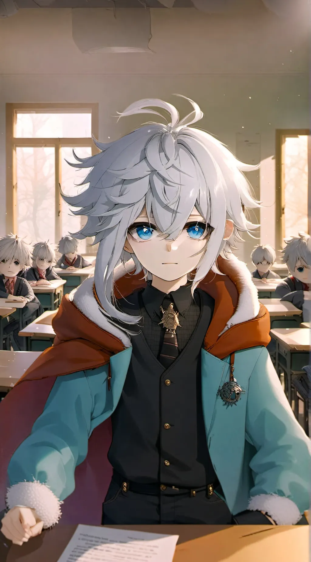 ai character: school life background