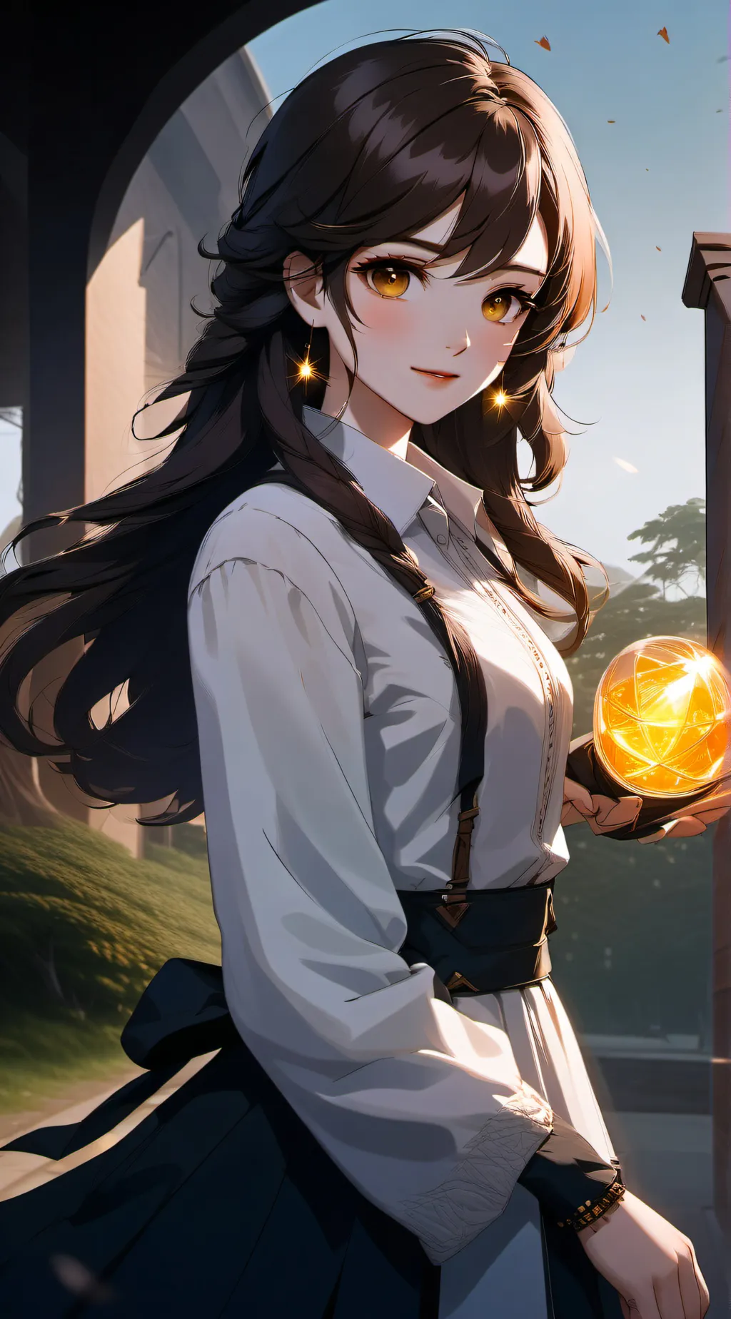 ai character: Aura background