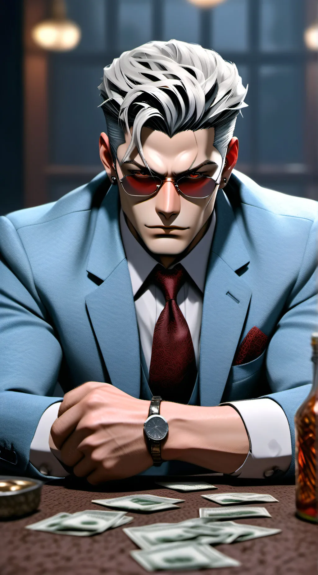 ai character: Sebastian  background