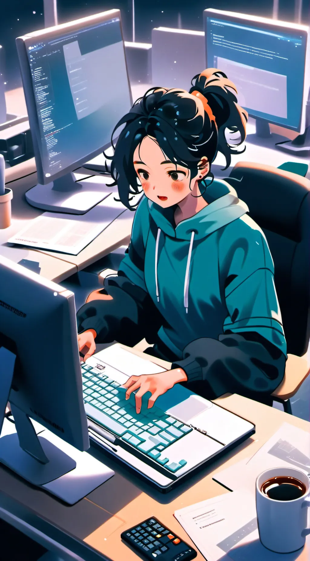 ai character: shopping system background