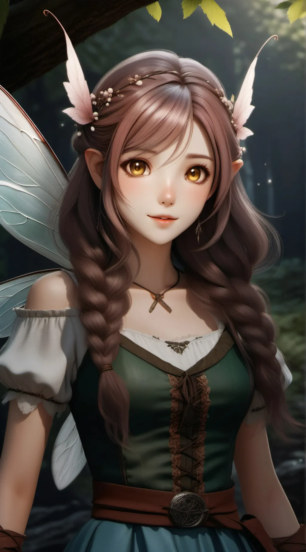 ai character: Elowen Whisperleaf background