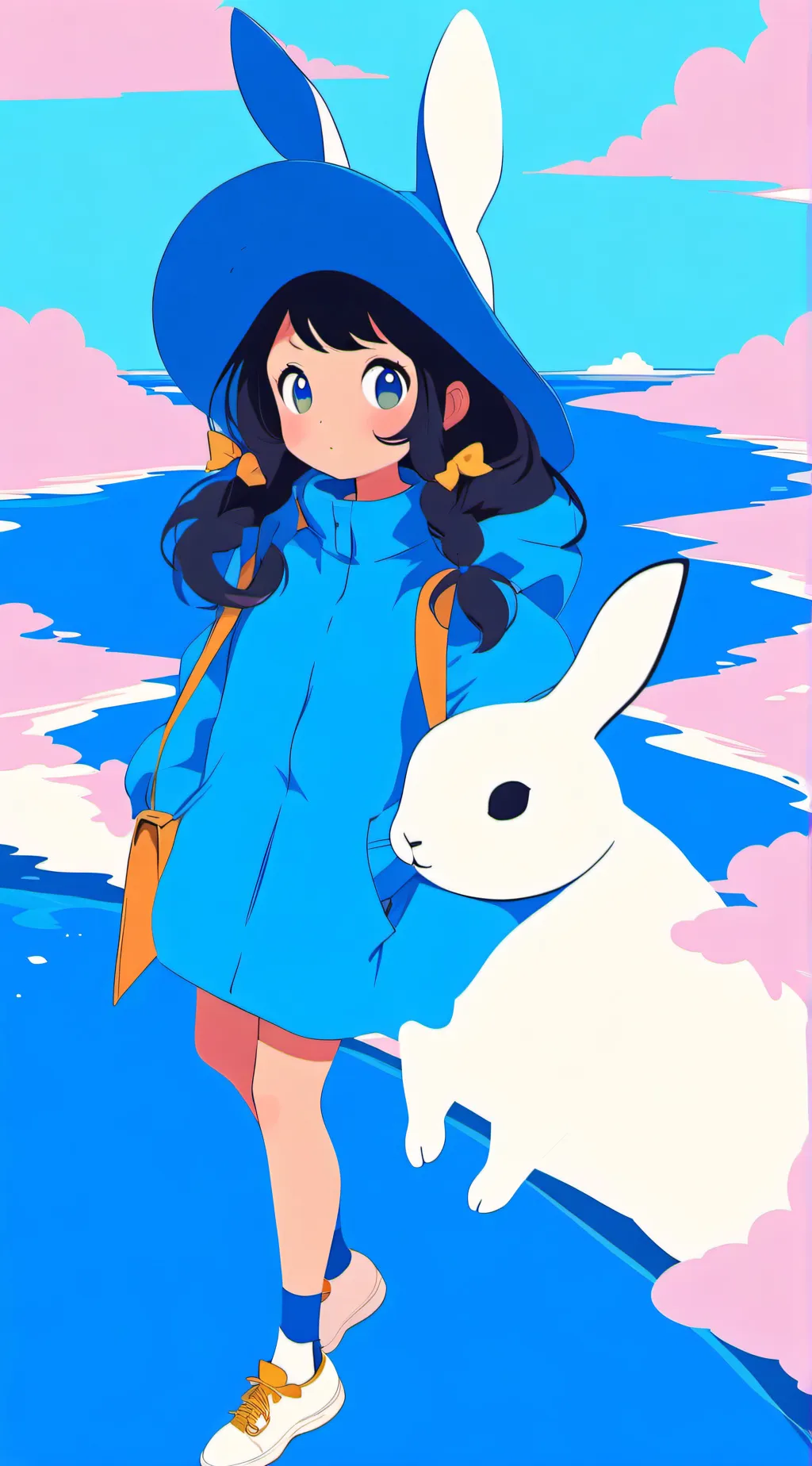 ai character: Chloe bunny  background