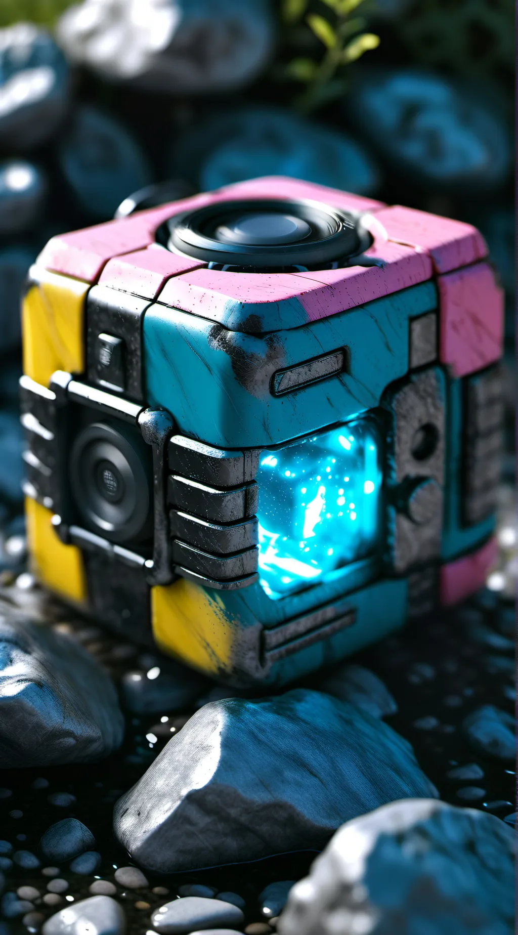 ai character: knowledge cube background