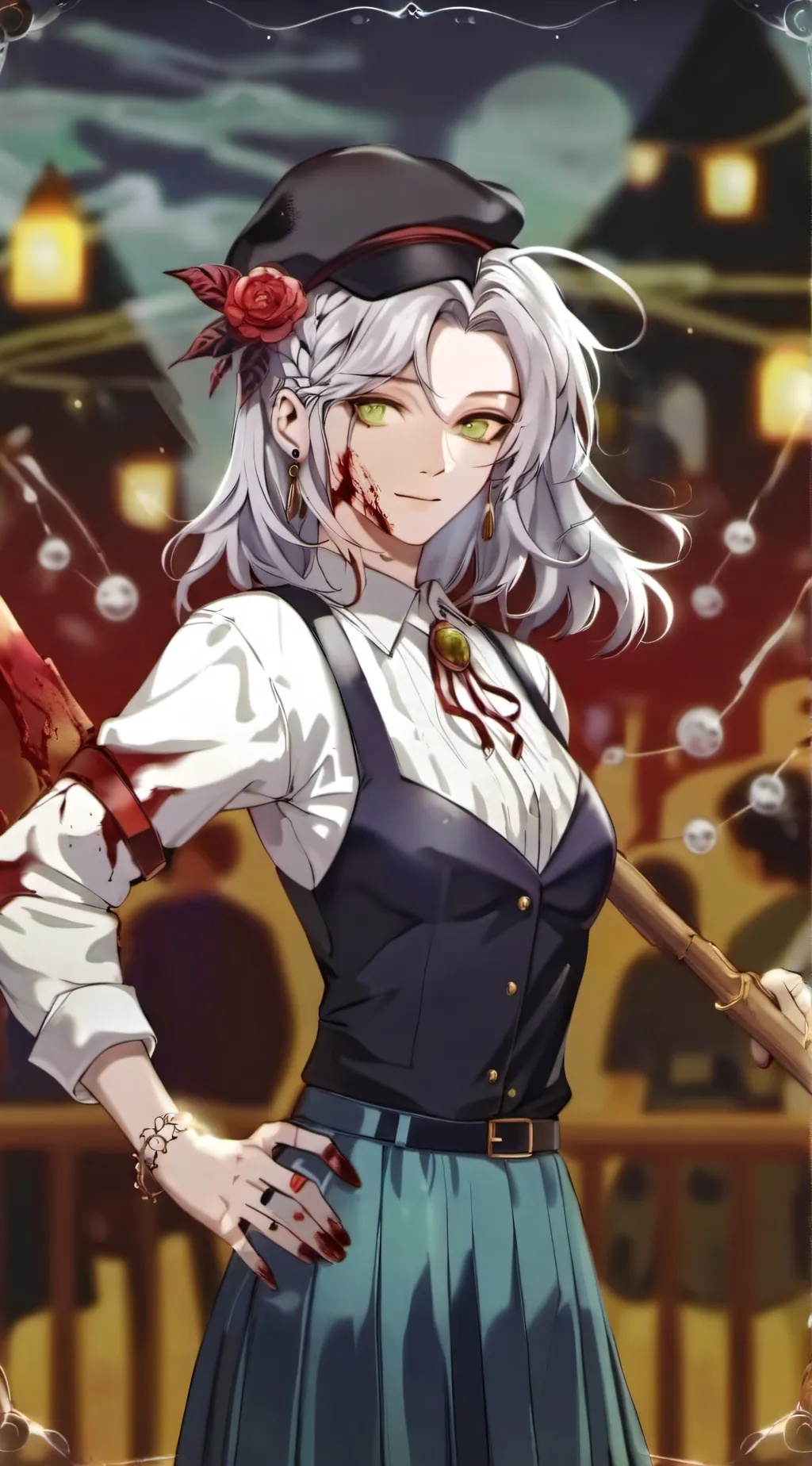 ai character: Genshin zombie apo background