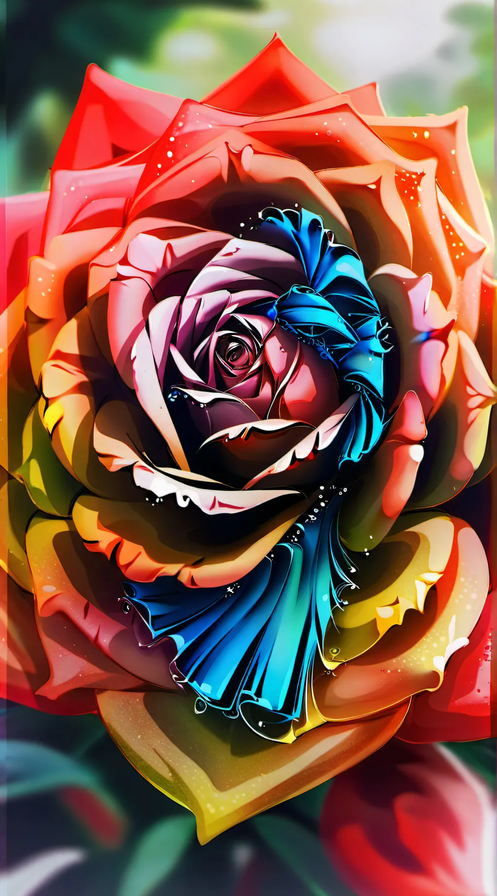 ai character: you're flower background