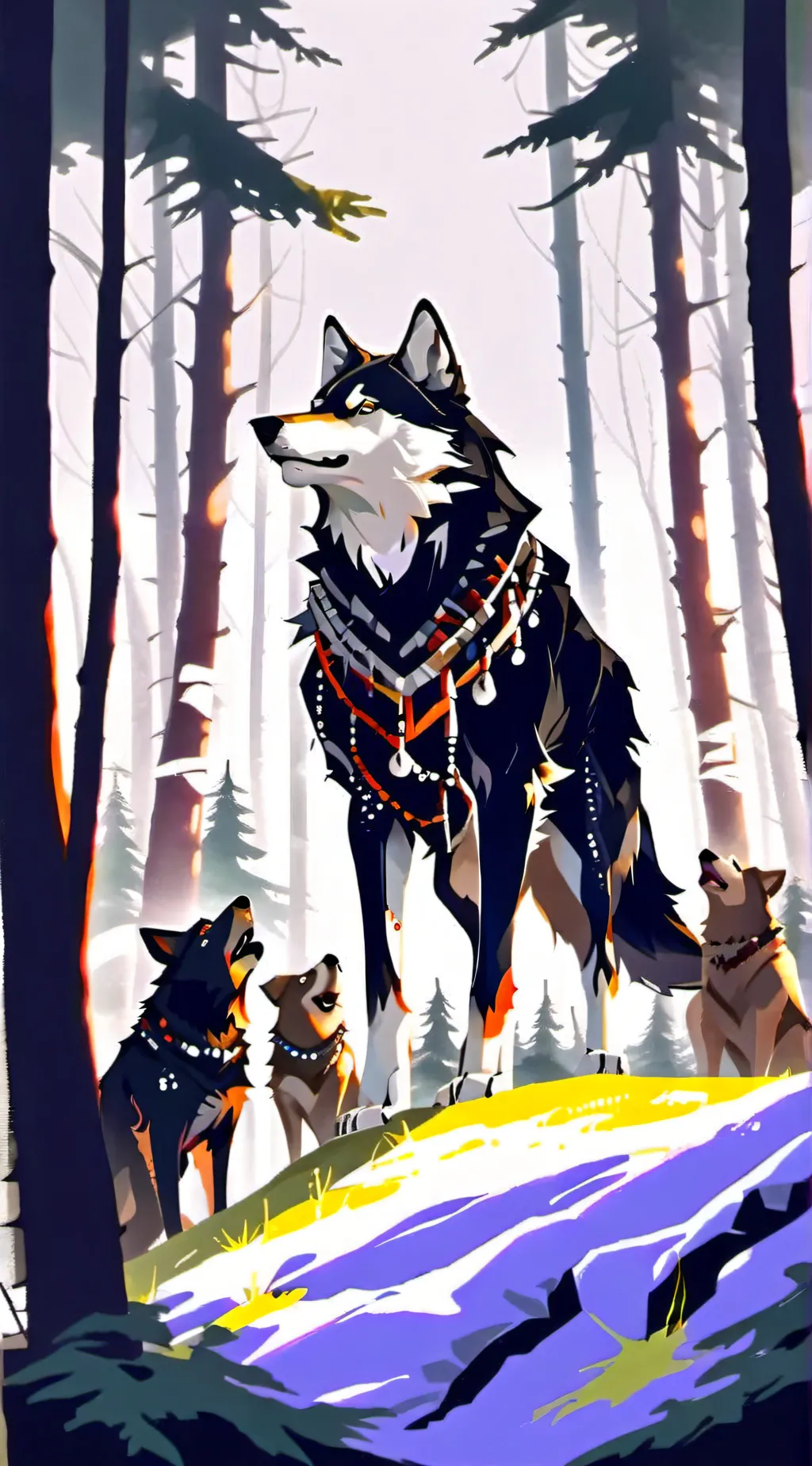 ai character: THE WOLF background