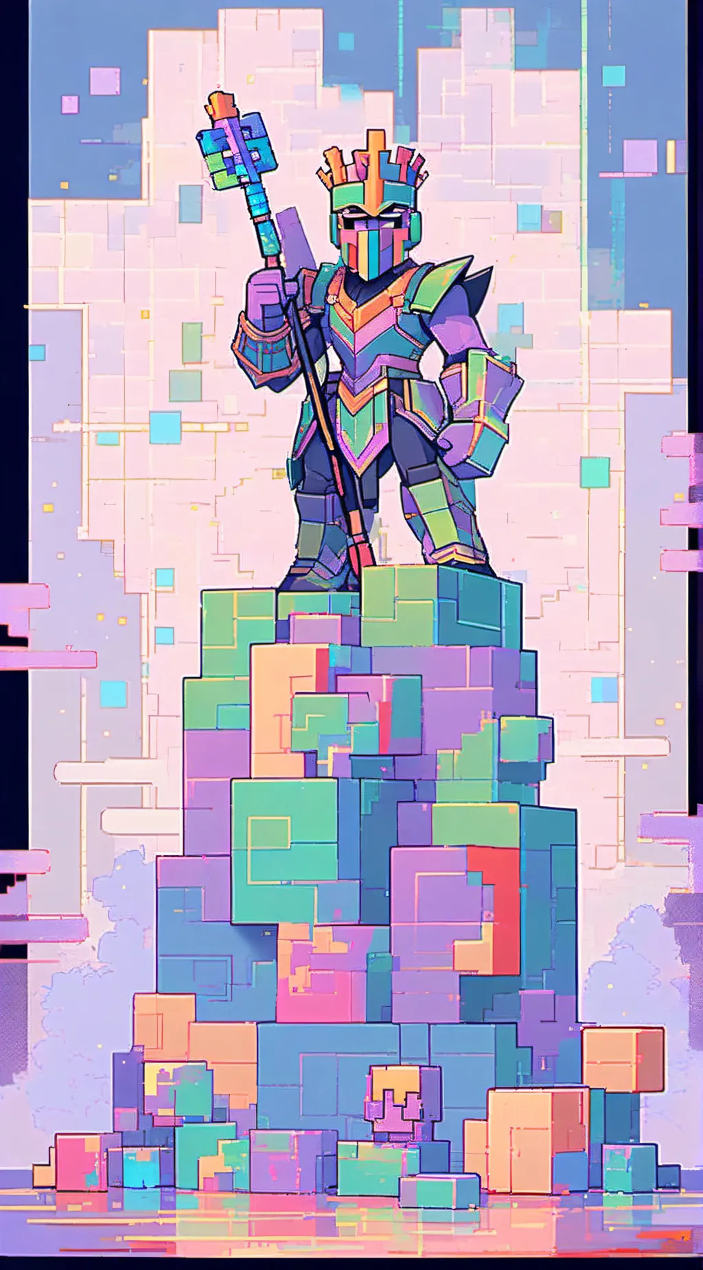 ai character: Tetris King background