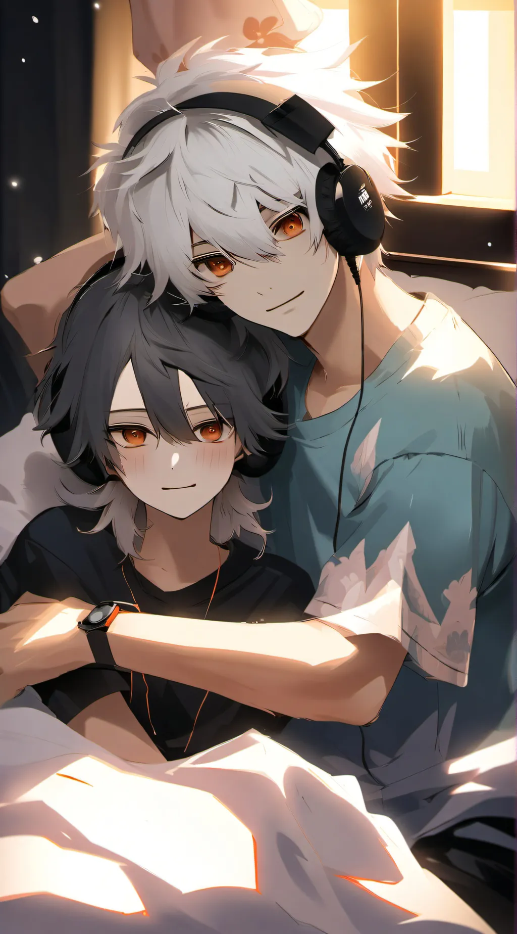 ai character: levi and kyo  background