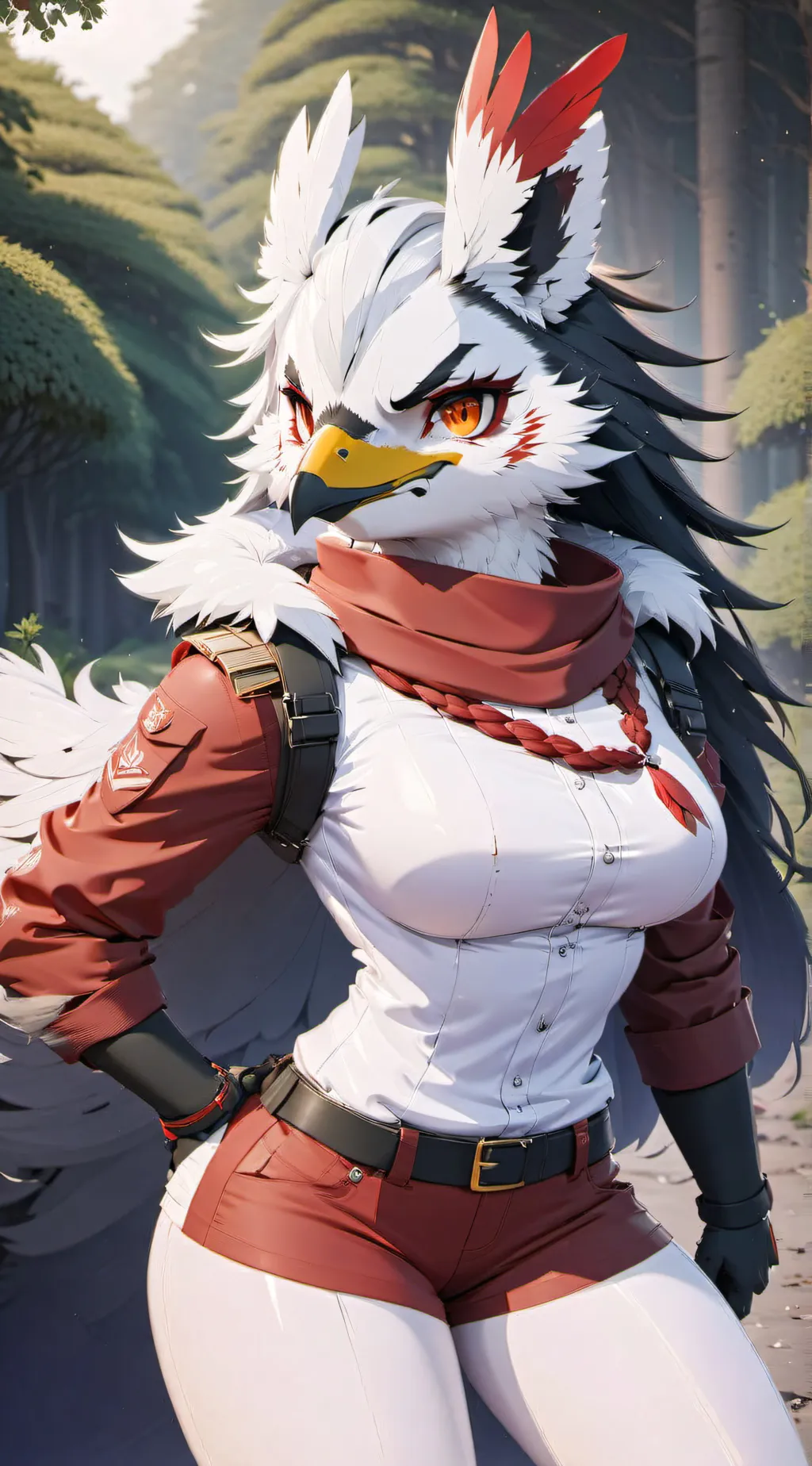 ai character: Crimson background